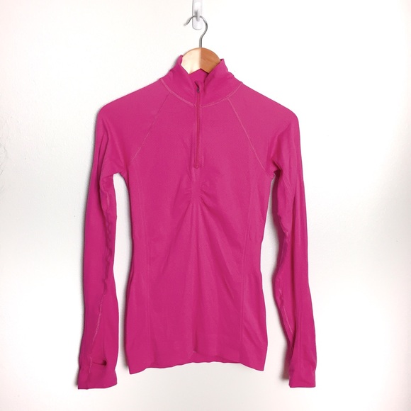 LUCY Pink Long Sleeve Half Zip Workout Top - Picture 1 of 5